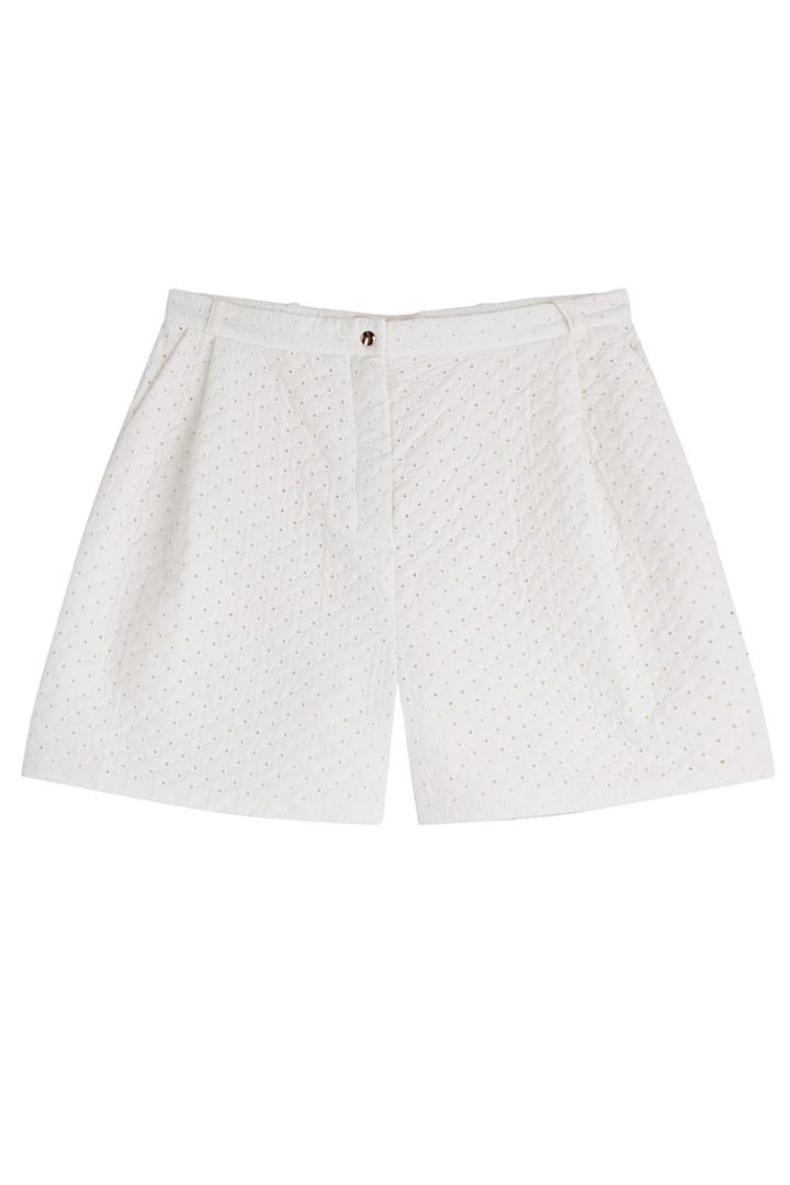 Marina Hoermanseder Marina Hoermanseder Embroidered Shorts - White