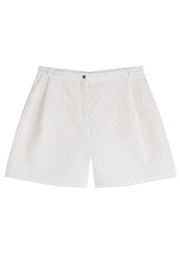 Marina Hoermanseder Marina Hoermanseder Embroidered Shorts - White