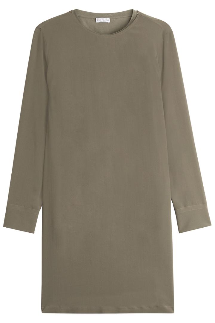 Brunello Cucinelli Brunello Cucinelli Silk Shift Dress - Green