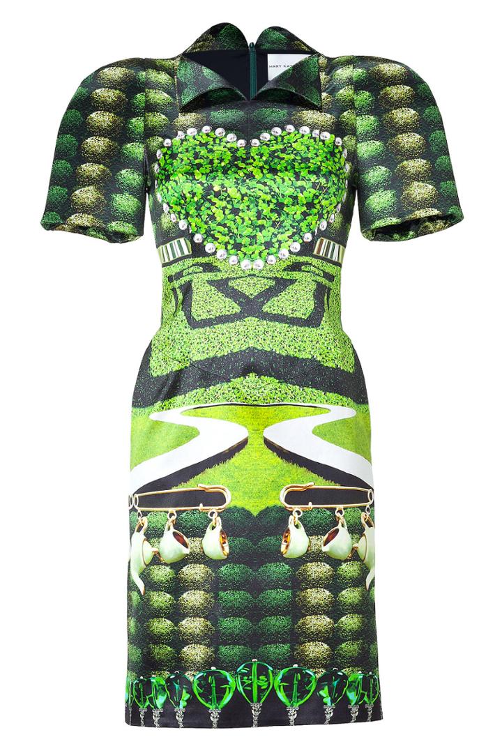 Mary Katrantzou Mary Katrantzou Jade Garden Tea Party Print Dress