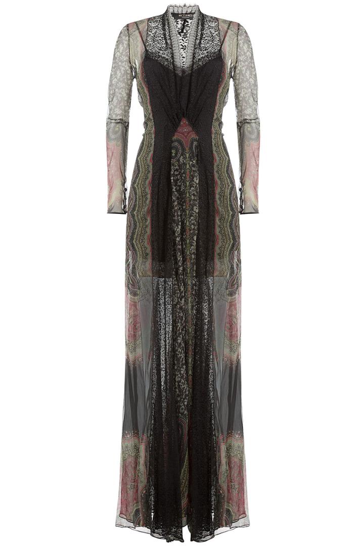 Etro Etro Silk Chiffon Floor-length Gown - Black