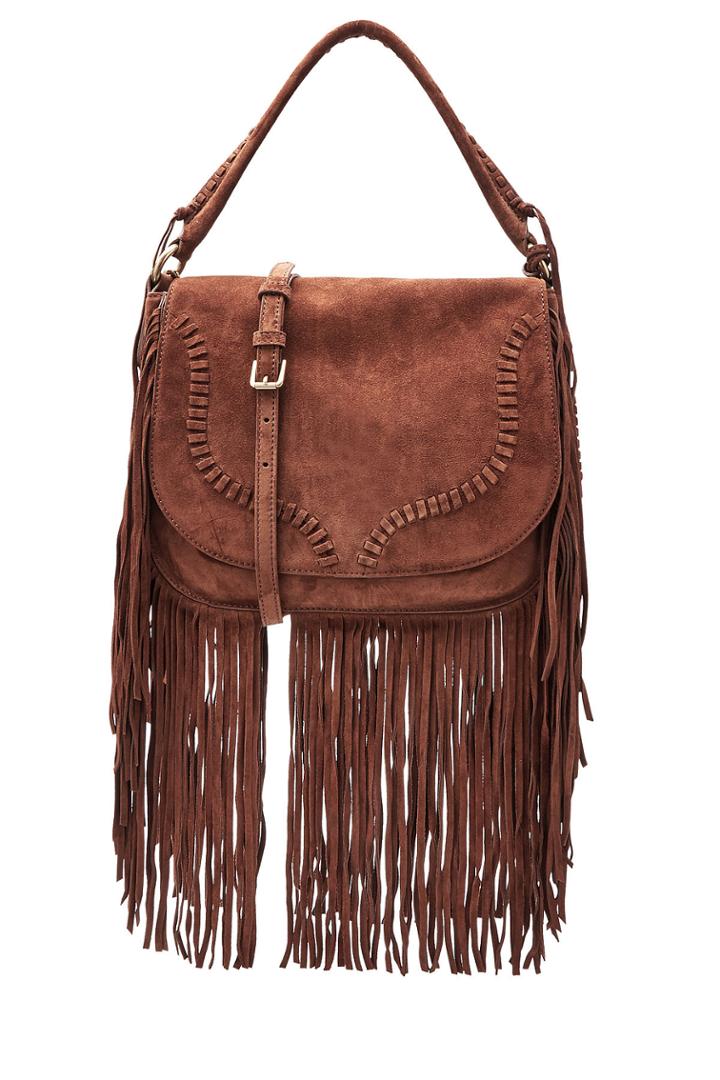 Polo Ralph Lauren Polo Ralph Lauren Suede Shoulder Bag With Fringe - Brown