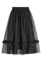 Simone Rocha Simone Rocha Skirt With Tulle Overlay And Feather Trims
