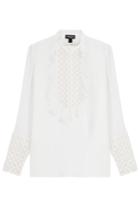 Giambattista Valli Giambattista Valli Silk Blouse With Embroidered Cut-out Detail - White