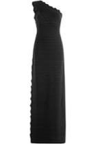 Hervé Léger Hervé Léger Asymmetric Floor Length Bandage Dress