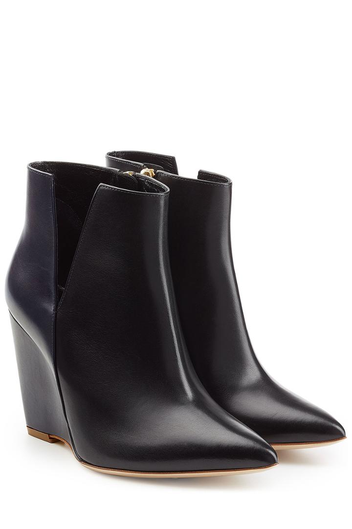Rupert Sanderson Rupert Sanderson Leather Edda Wedge Boots - Black