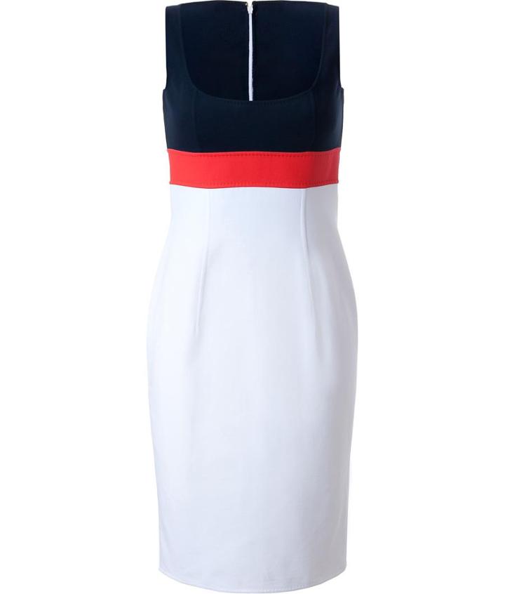 Dsquared2 Color Block Cotton Cocktail Dress