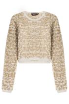 Rochas Rochas Woven Boucle Cropped Pullover