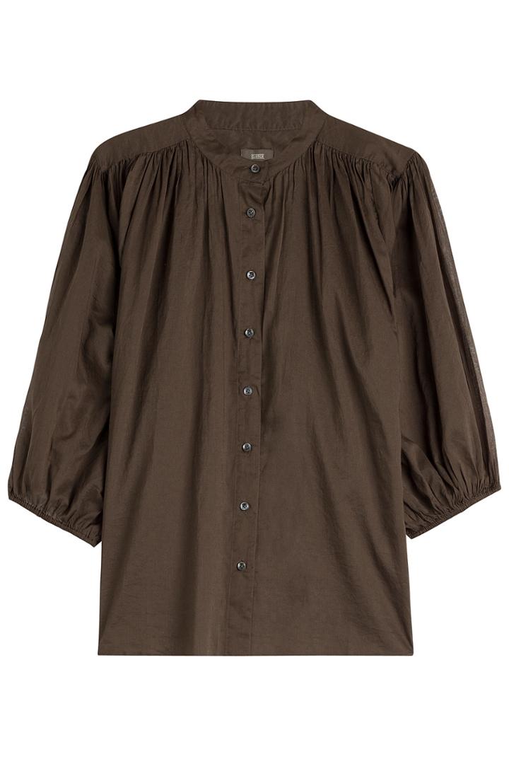 Closed Closed Draped Cotton Shirt - Brown