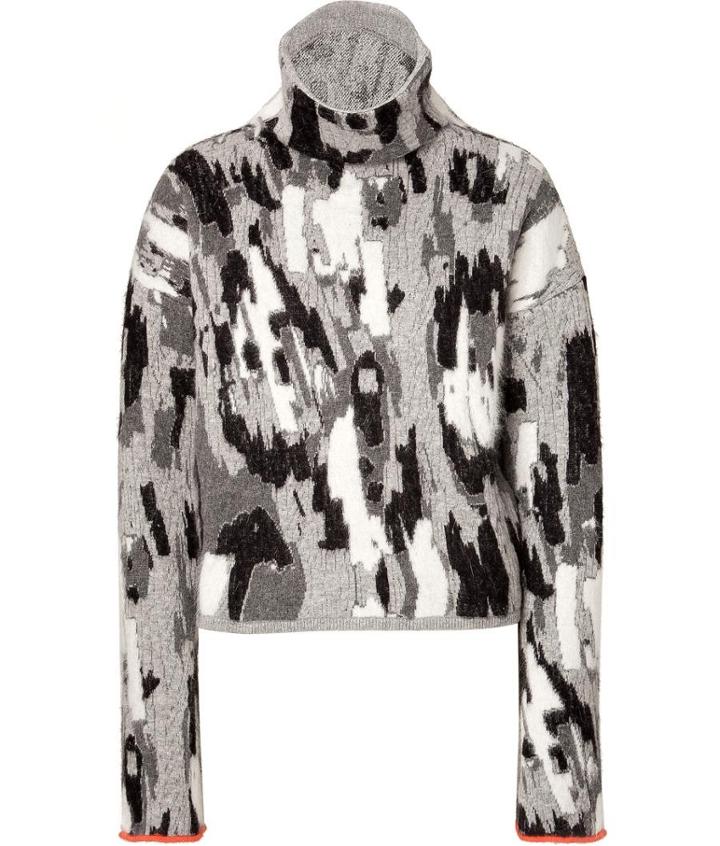 Just Cavalli Angora-wool Blend Turtleneck Pullover