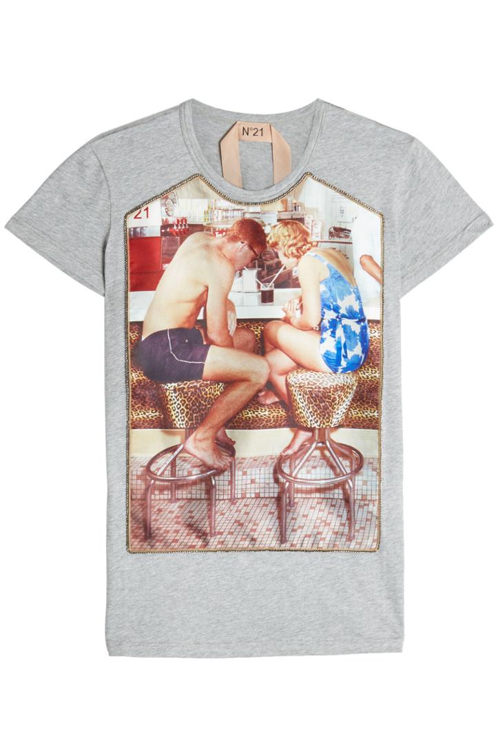 N 21 N&deg;21 Printed T-shirt With Embellishment