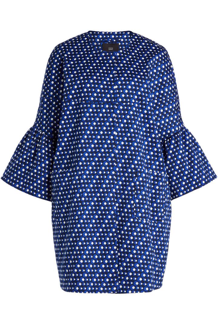 Steffen Schraut Steffen Schraut Printed Cotton Coat With Flared Sleeves