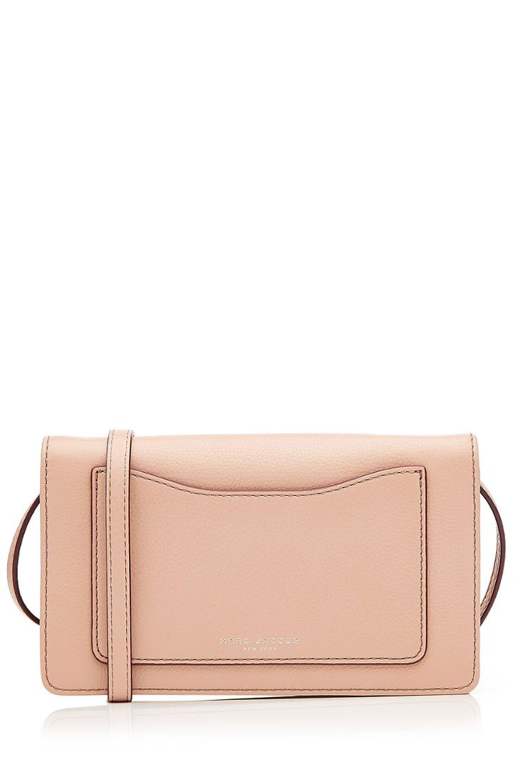 Marc Jacobs Marc Jacobs Recruit Leather Wallet Shoulder Bag - Rose