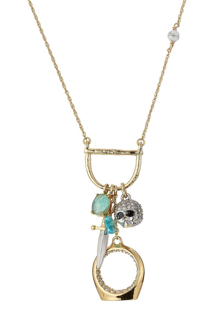 Alexis Bittar Alexis Bittar Mixed Charm Pendant Necklace - Gold