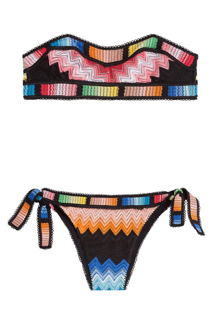 Missoni Mare Missoni Mare Crochet Knit Bandeau Bikini