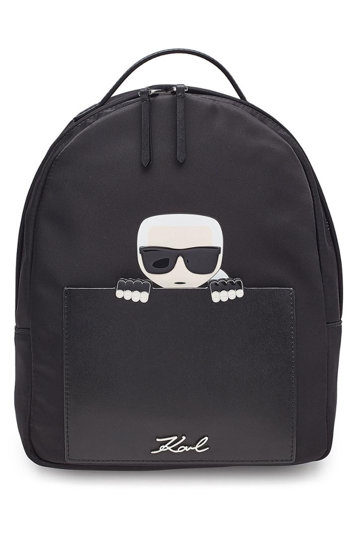 Karl Lagerfeld Karl Lagerfeld K/ikonik Mini Backpack With Leather