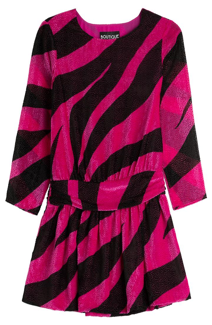 Boutique Moschino Zebra Print Mini Dress