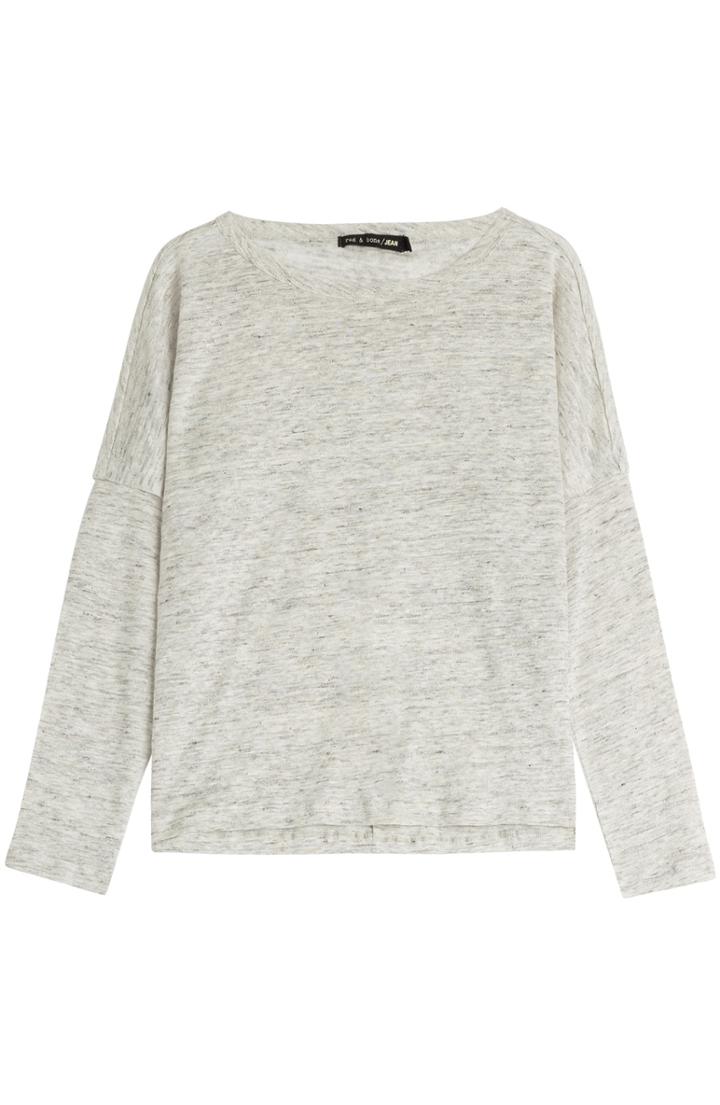 Rag & Bone Deal Linen Long Sleeve Top