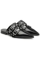 Victoria Beckham Victoria Beckham Embellished Patent Leather Mules