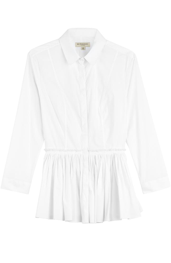 Burberry London Cotton Shirt With Peplum