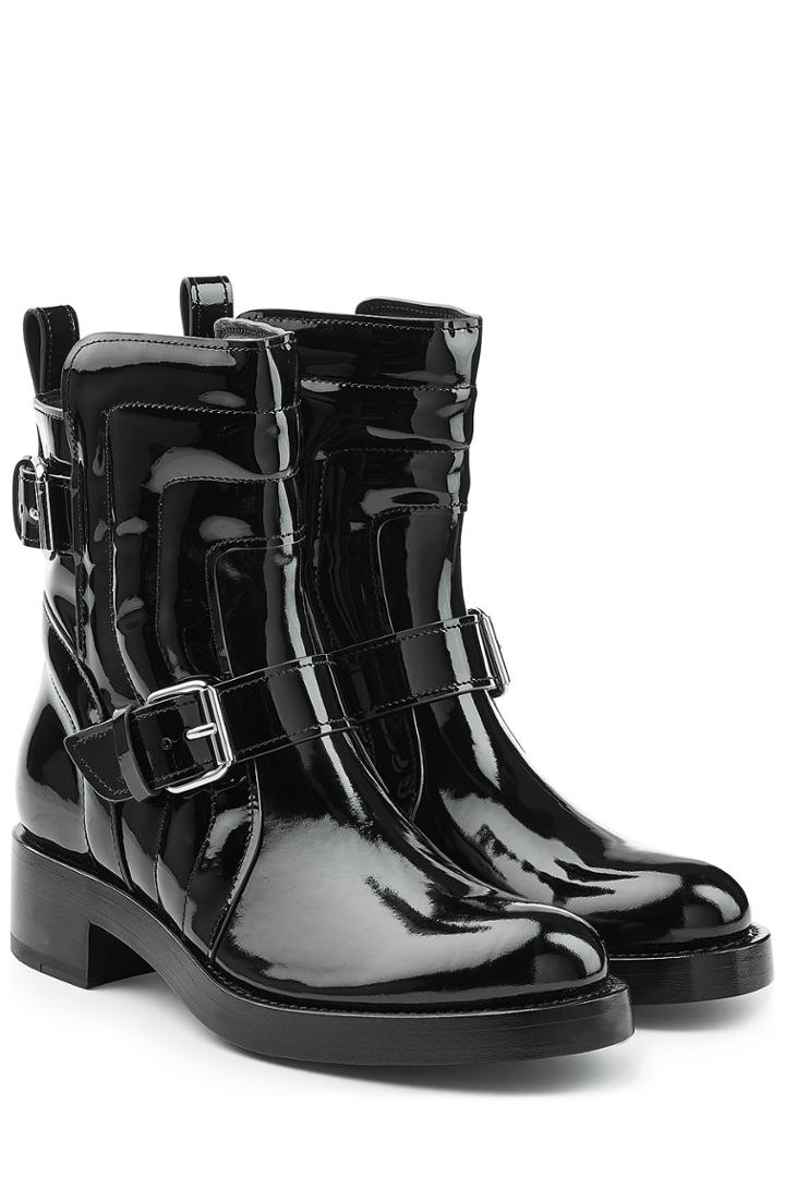 Pierre Hardy Pierre Hardy Patent Leather Ankle Boots - Black