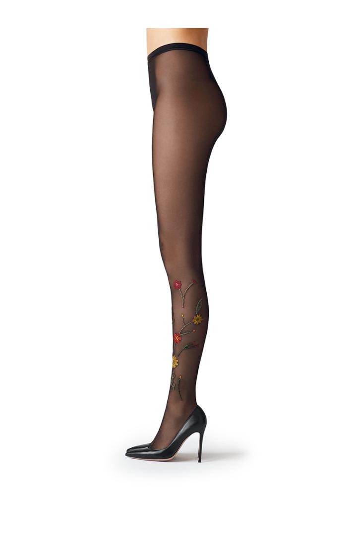 Fogal Fogal Embroidered Tights - Black