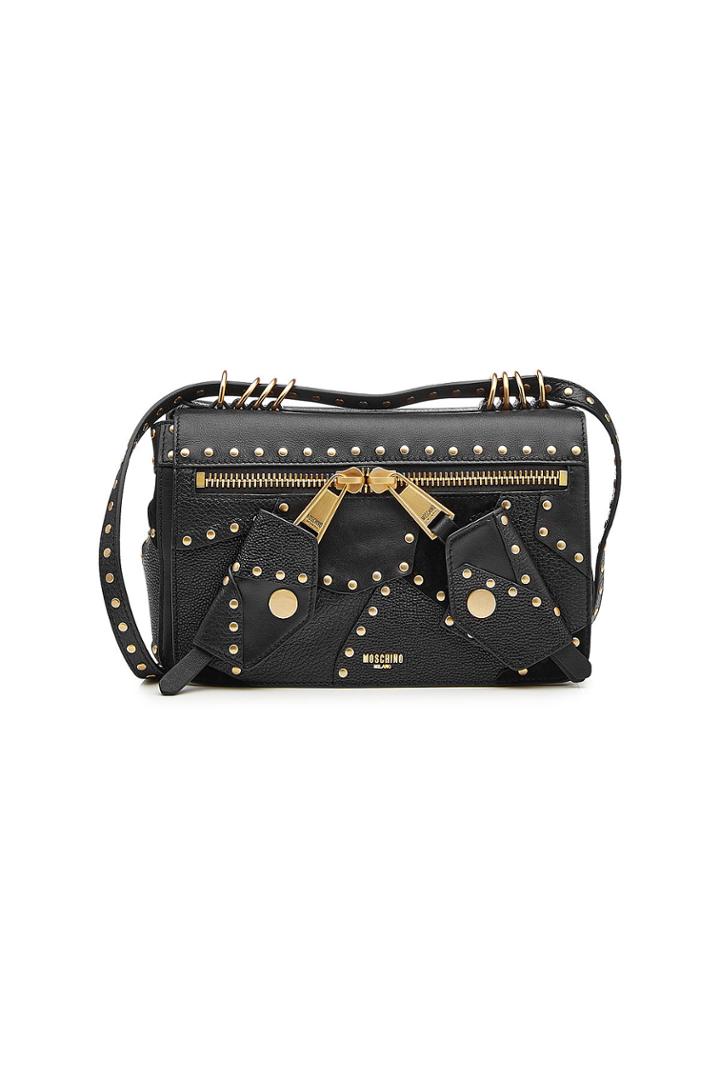 Moschino Moschino Embellished Leather Shoulder Bag