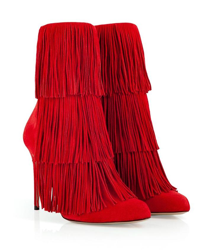 Paul Andrew Suede Fringed Taos Boots