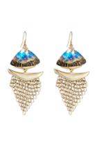 Alexis Bittar Alexis Bittar Metal And Glass Chain Drop Earrings