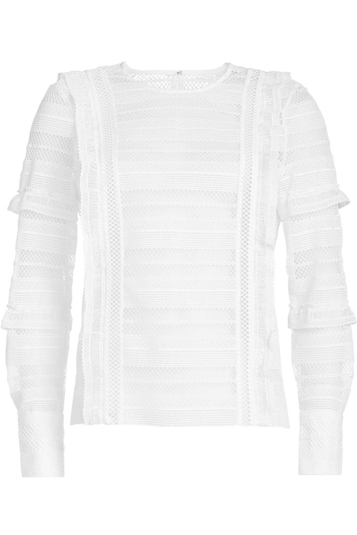 Self-portrait Self-portrait Sheer Lace Blouse