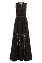 Elie Saab Elie Saab Sequin Embellished Floor Length Gown With Lace