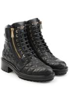 Balmain Balmain Quilted Leather Ankle Boots