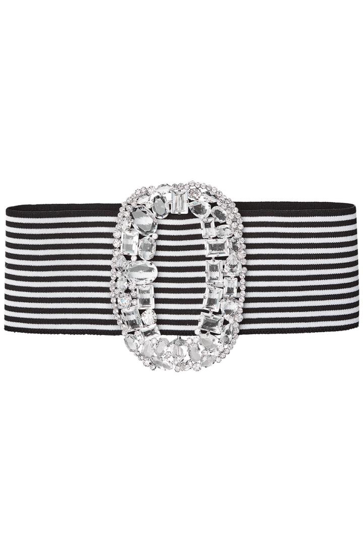 Alessandra Rich Alessandra Rich Embellished Stretch Belt