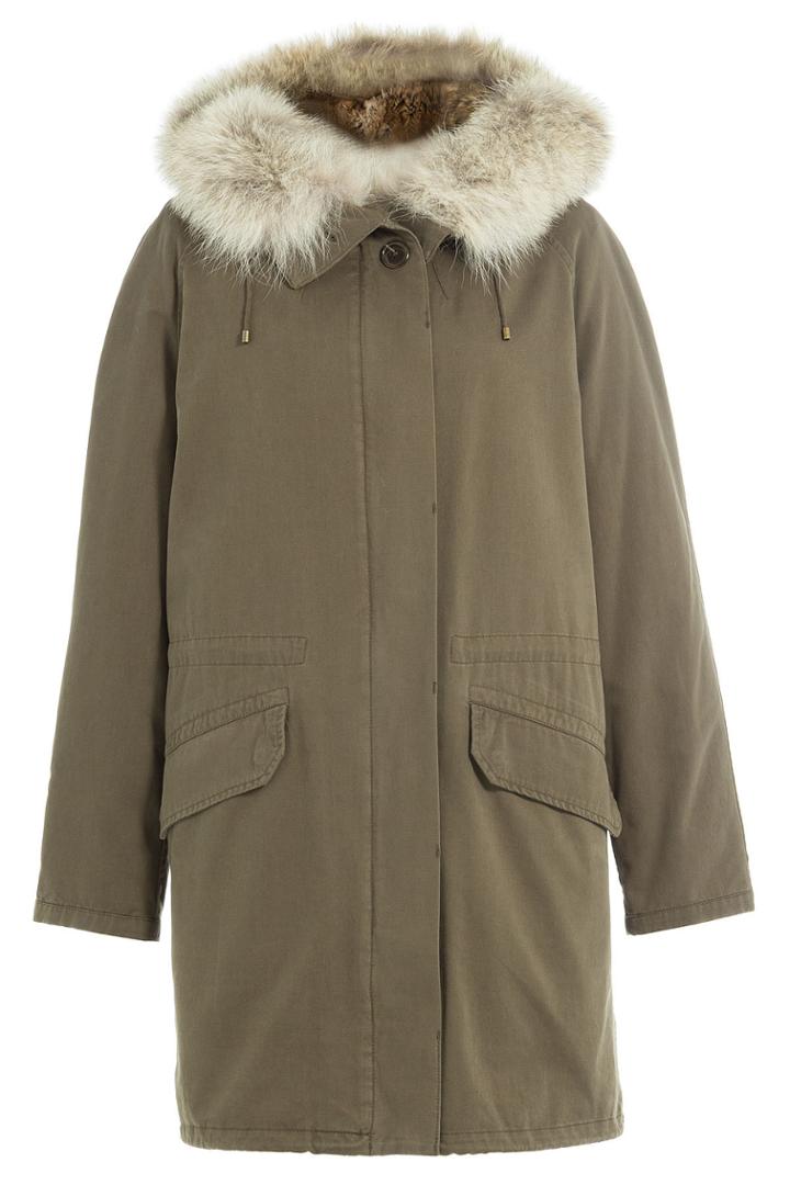 Yves Salomon Yves Salomon Cotton Parka With Fur Trimmed Hood