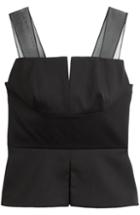 3.1 Phillip Lim Wool Top With Silk Chiffon Straps