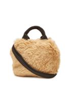 Muuñ Muuñ Mini Ice Bear Handbag With Faux Fur