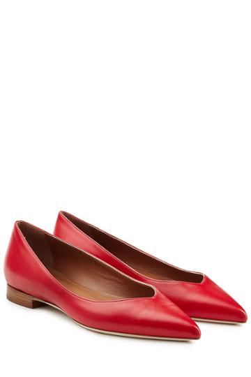 Malone Souliers Malone Souliers Leather Flats - Red