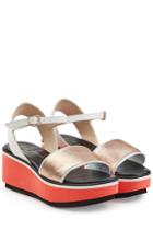 Robert Clergerie Robert Clergerie Penny Leather Wedge Sandals - Multicolor