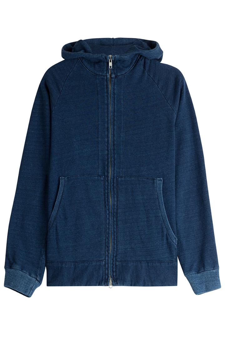 Blue Blue Japan Blue Blue Japan Sweat Zip Parka Cotton Hoodie - Blue