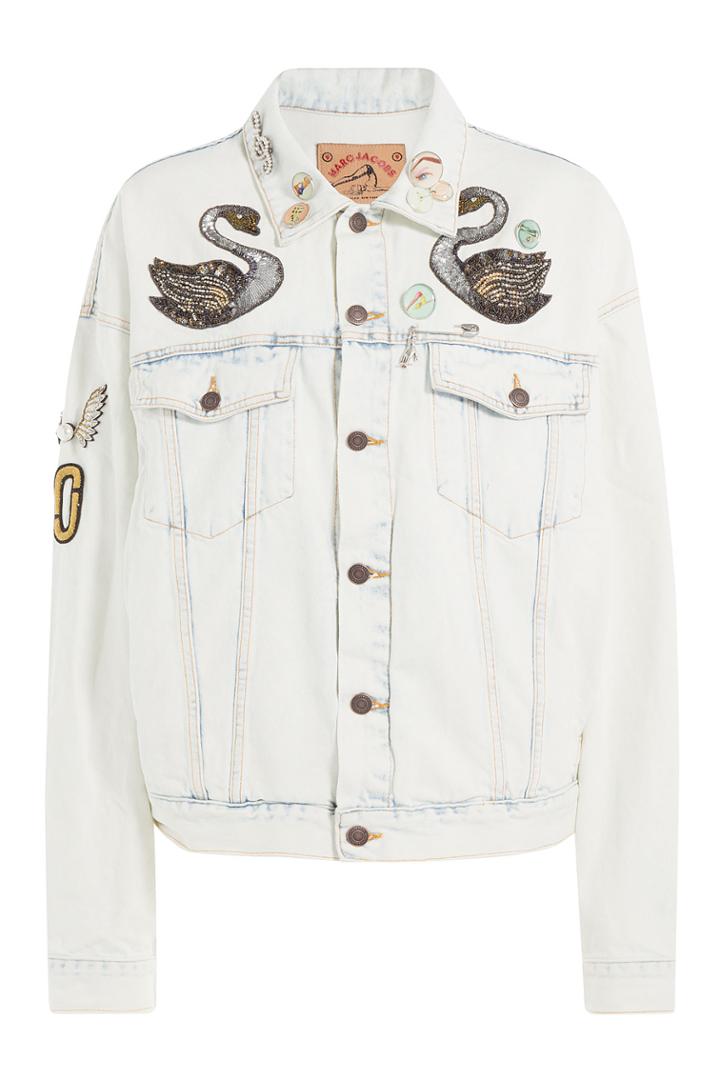 Marc Jacobs Marc Jacobs Embellished Denim Jacket - Blue