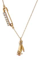 Marc Jacobs Marc Jacobs Embellished Hand Necklace - Gold