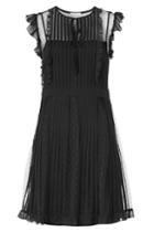 Red Valentino Red Valentino Chiffon Dress With Point D'esprit
