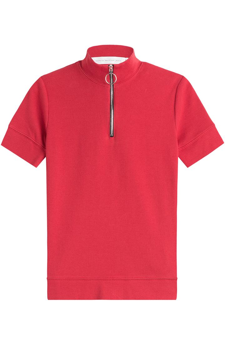 Victoria Beckham Denim Zipped Cotton Top