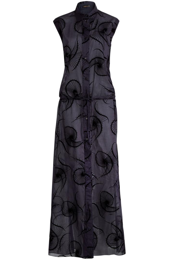 Agnona Agnona Embroidered Maxi Dress - Blue