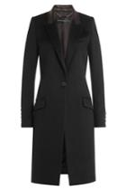 Barbara Bui Barbara Bui Wool Coat With Leather Collar - Black