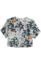 Msgm Printed Cropped Top