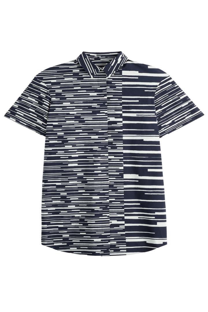 Jil Sander Navy Jil Sander Navy Printed Cotton Shirt Dress