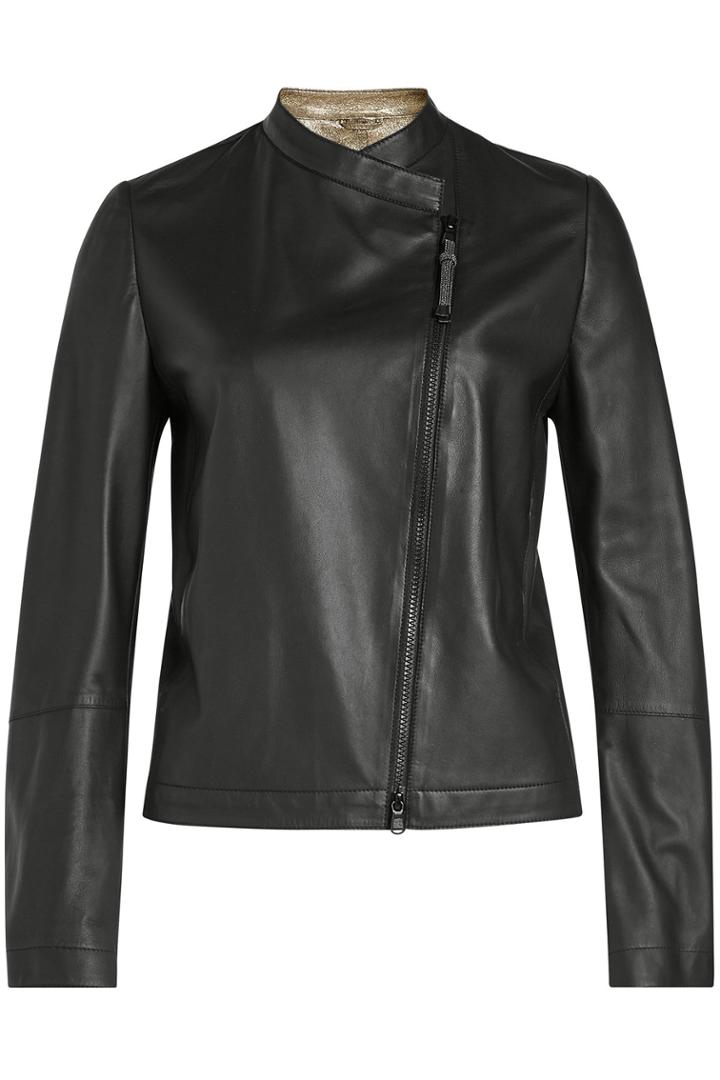 Brunello Cucinelli Brunello Cucinelli Leather Jacket With Embellishment