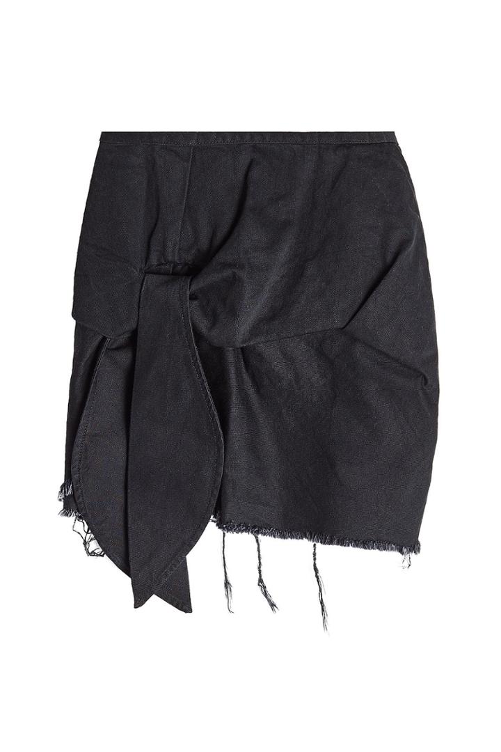 Marques' Almeida Marques' Almeida Frayed And Knotted Cotton Mini Skirt