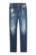 Seven For All Mankind Distressed Straight Leg Jeans